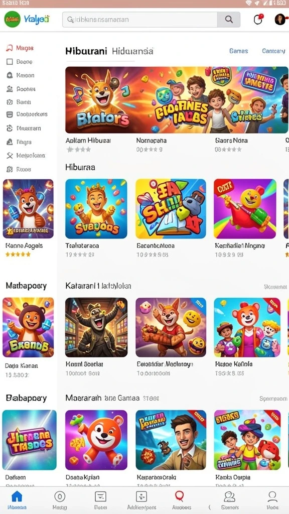Layar utama 988SLOT dengan berbagai pilihan permainan slot.