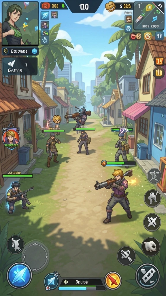 Screenshot menampilkan karakter utama dalam aksi epik.
