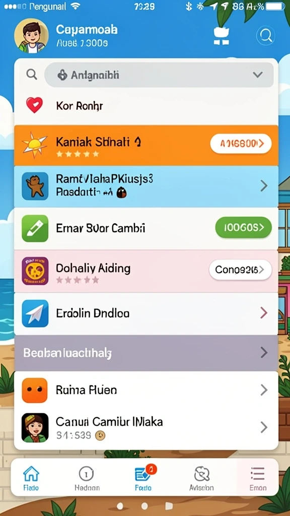 Level yang menantang dengan berbagai rintangan.