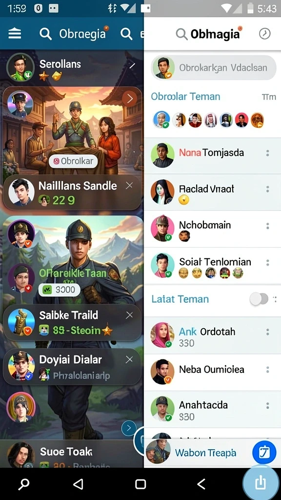 Screenshot aplikasi: Antarmuka utama PESIAR88.