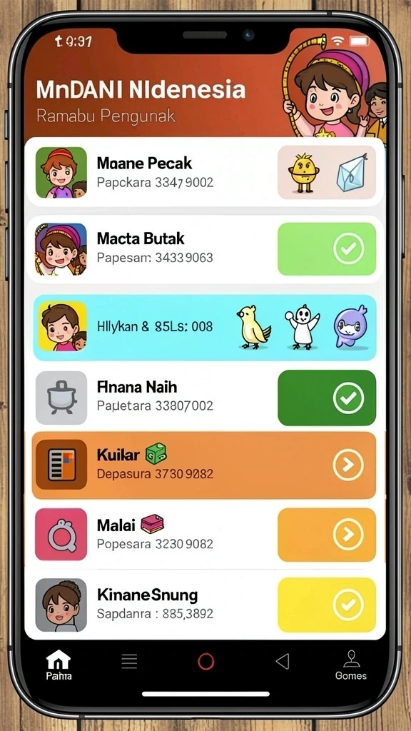 Berbagai kategori pertanyaan untuk meningkatkan pengetahuan.