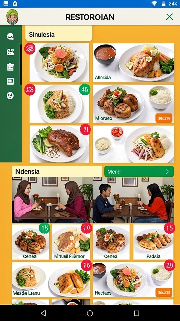 Tampilan antarmuka yang sederhana dan menarik.