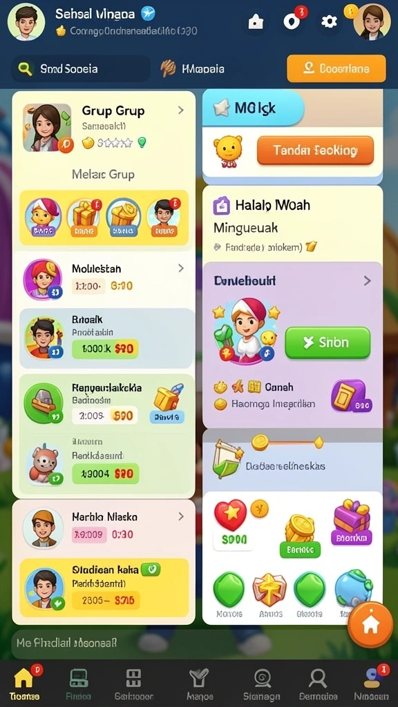 Tampilan awal yang menarik dan mudah dinavigasi.