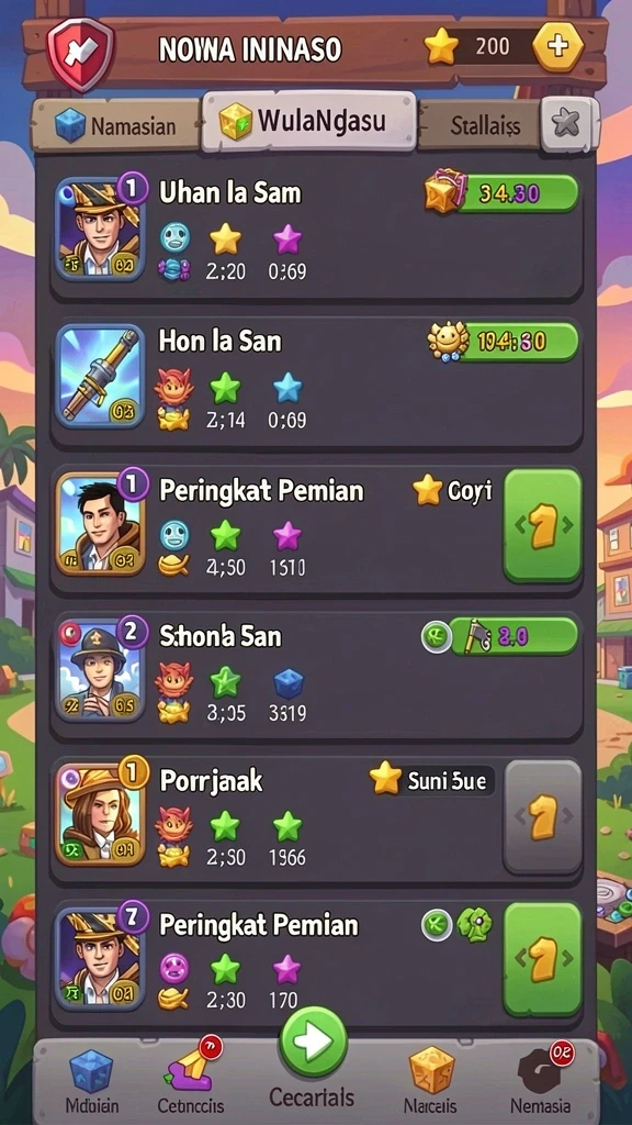Tantangan menarik di setiap level.