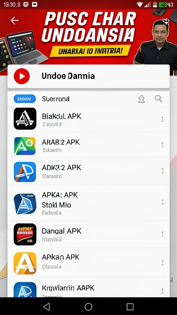 Tampilan antarmuka utama yang menarik.