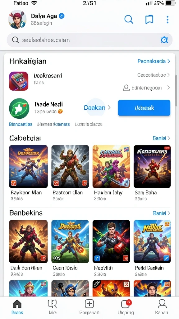Fitur sosial untuk berinteraksi dengan pemain lain.